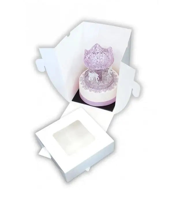 LOYAL 12" Tall Square Cake Boxes with Top Window