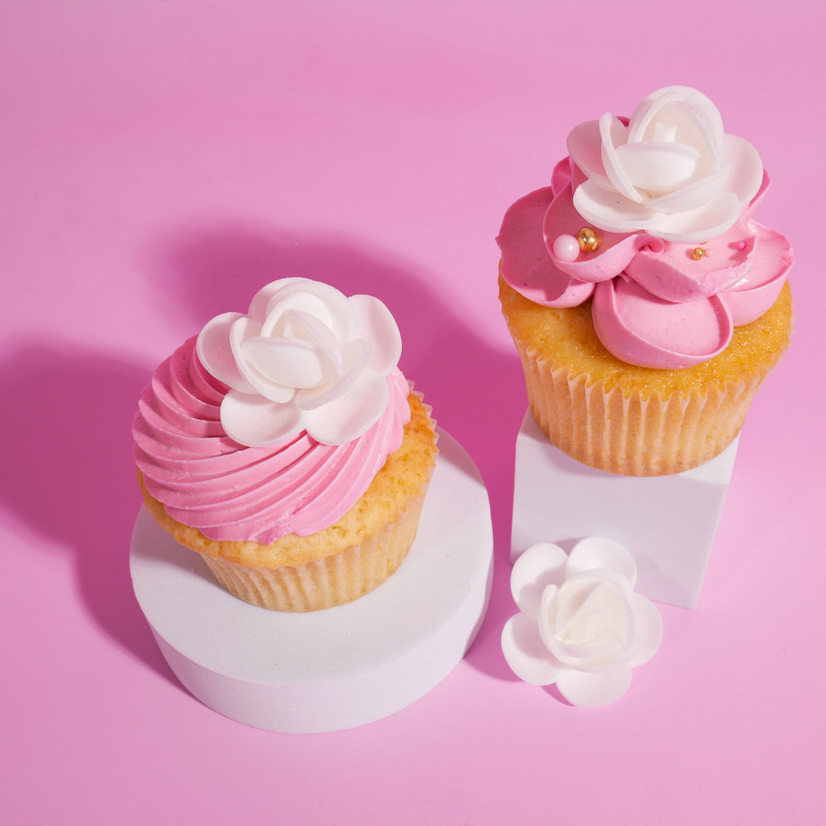 WHITE WAFER ROSETTES (6 Pack) - by Sprinks