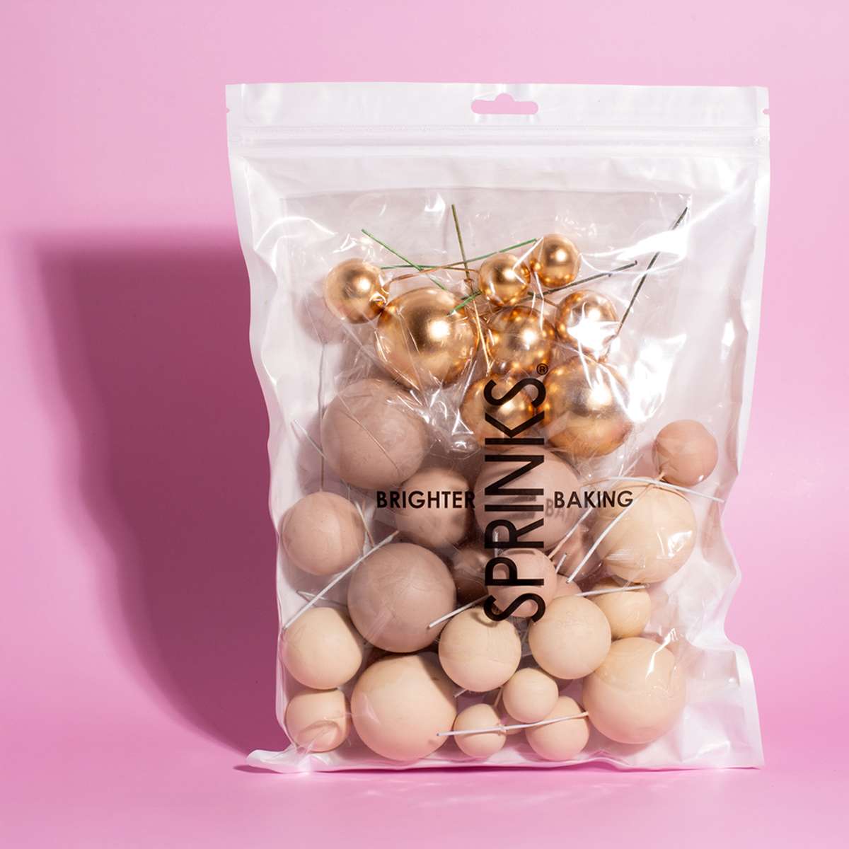 SPRINKS CHAMPAGNE GOLD Cake Ball Toppers (32 Piece)