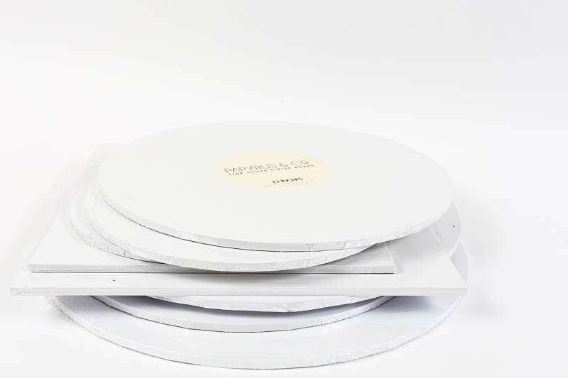 Papyrus & Co Masonite White Gloss Finish Cake Board | Square