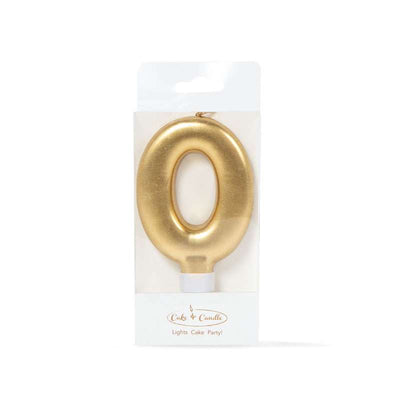 Number 0 | Candle | Gold | Single