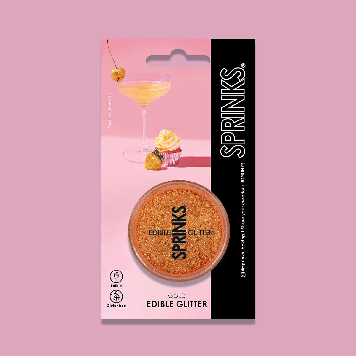 SPRINKS Edible Glitter (2g) - GOLD 100% edible