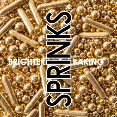 Sprinkles Bubble & Bounce Metalic Shiny Gold 500g by Sprinks