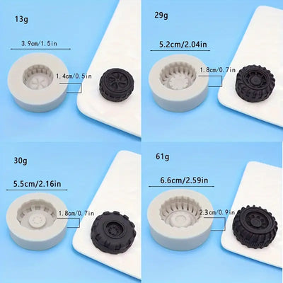 Tyre Silicone Mould 4pc Set