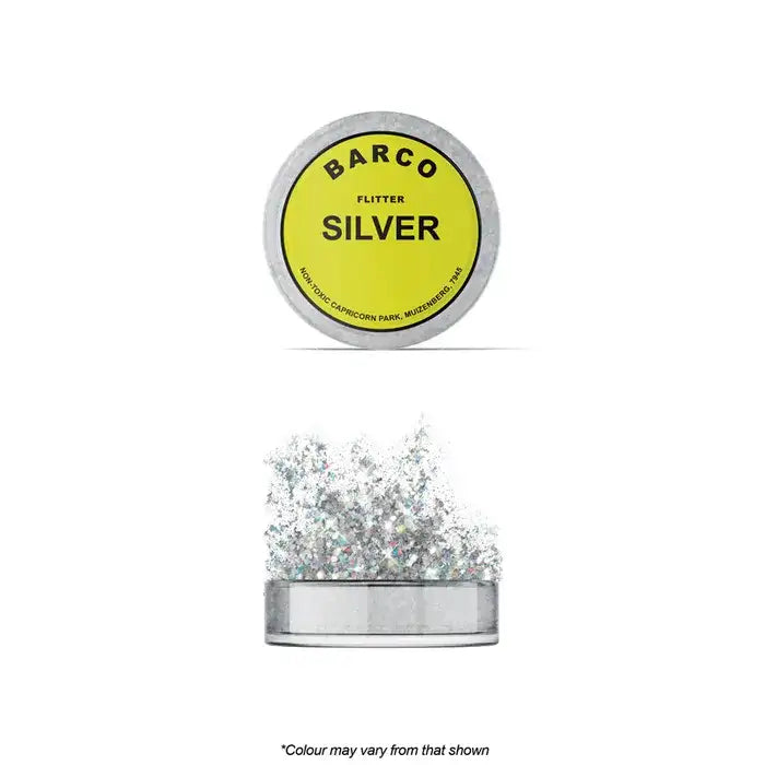 Barco Silver Hologram Flitter Glitter | Non Toxic | 10ml