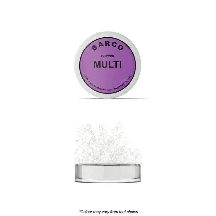 Barco Multicolour White Flitter Glitter | Non Toxic | 10ml