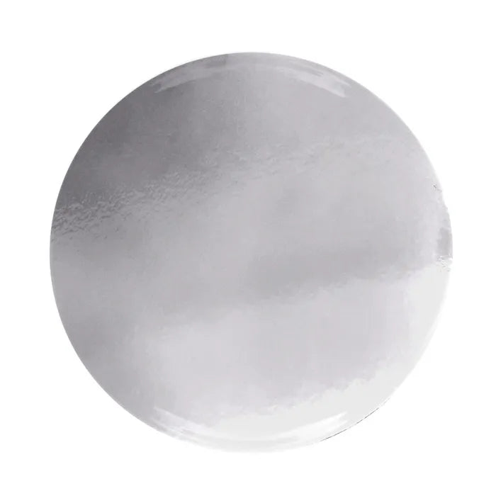 CAKE BOARD SILVER 12 INCH ROUND CARDBOARD 2MM THICK CAKE CRAFT
