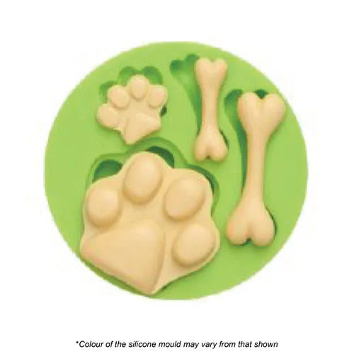 Mould Dog Paw & Bone Silicone Mould