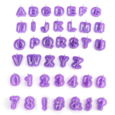 ALPHABET/NUMBER/SYMBOL SET COOKIE CUTTER 40 PIECES