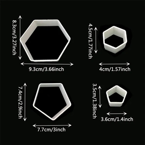 Cutter Soccer Ball Hexagon/Octogon 4 Piece Set