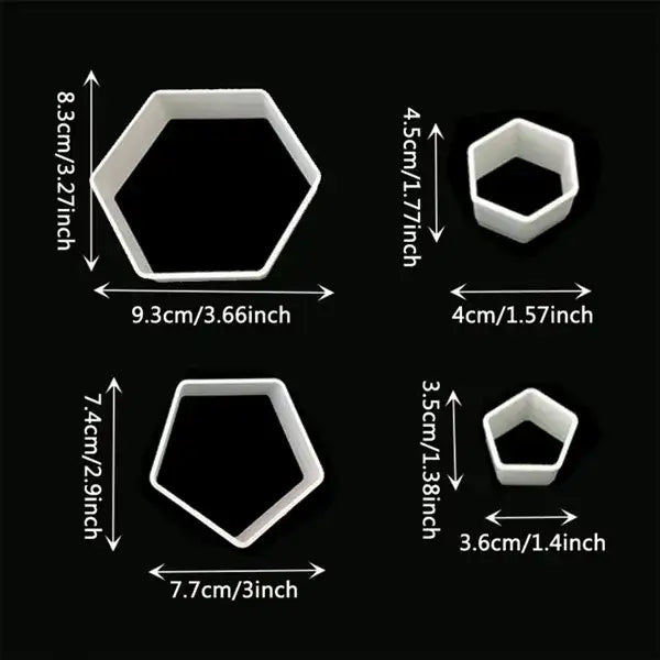 Cutter Soccer Ball Hexagon/Octogon 4 Piece Set