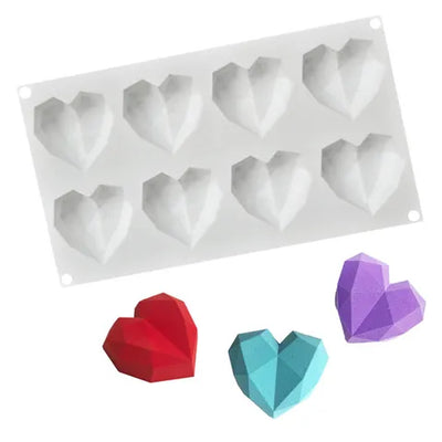 Silicone Mould Mini 3D Geo Heart
