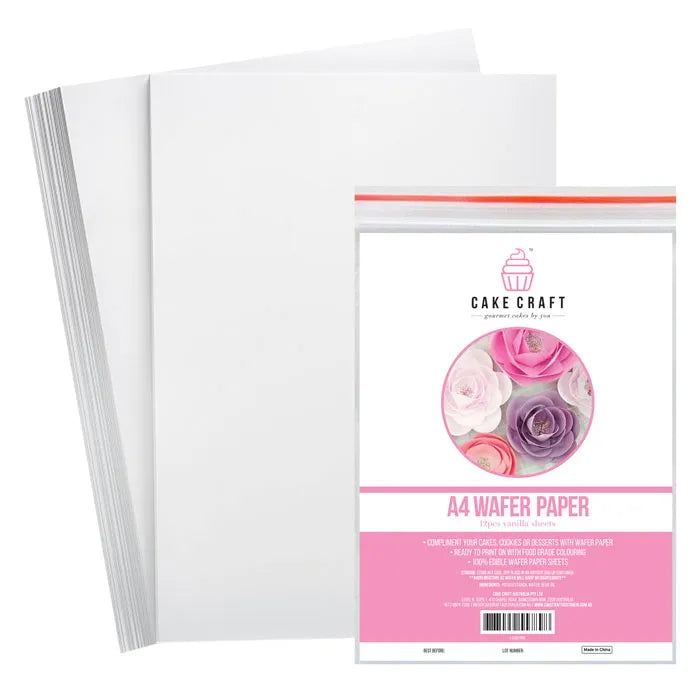 Wafer Paper - A4 Vanilla Wafer Paper 12 pack