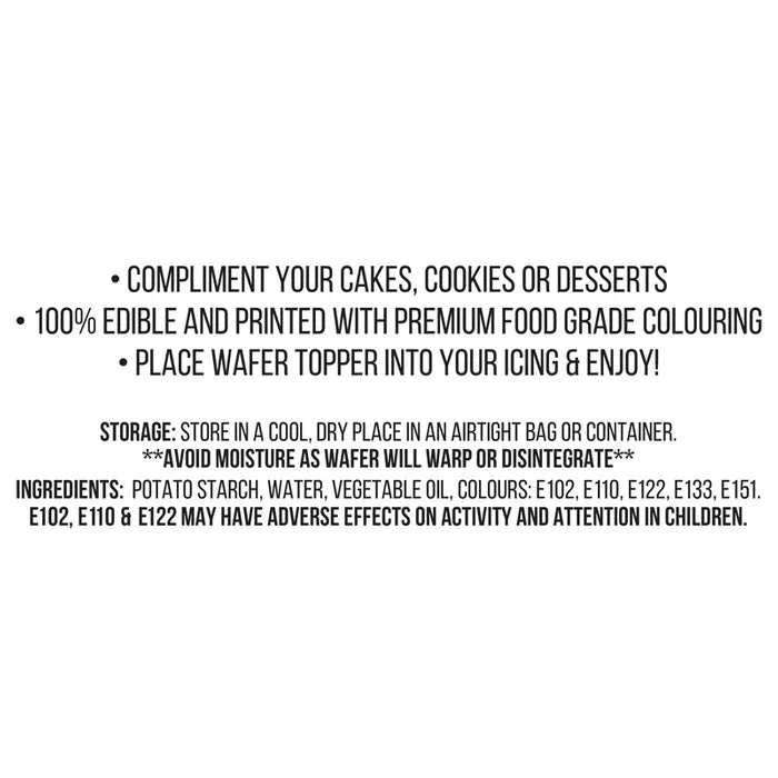 Edible Wafer Cupcake Mother's Day Toppers 16 pack