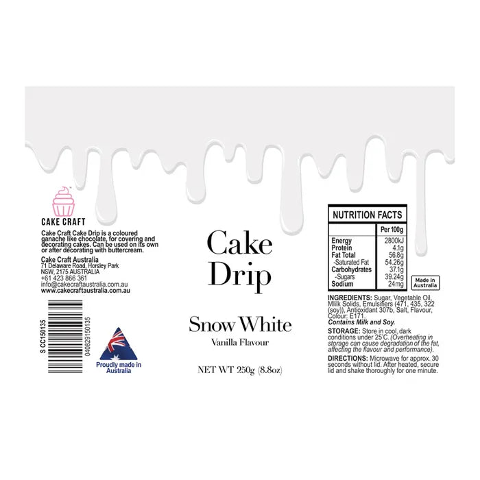 CAKE DRIP | SNOW WHITE | 250G C/C