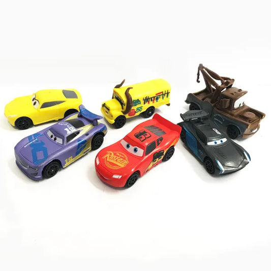 Cake Topper Cars Plastic Figurine 6pc Set