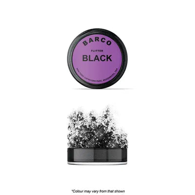 Barco Black Flitter Glitter | Non Toxic | 10ml