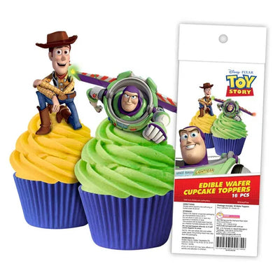 EDIBLE WAFER CUPCAKE TOPPERS - 16 PIECE PACK TS