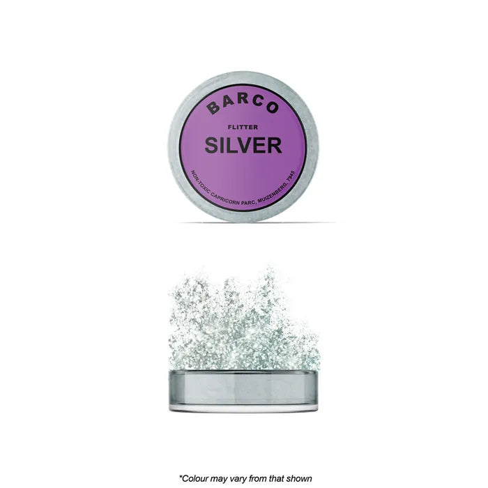 BARCO | FLITTER GLITTER | SILVER | NON TOXIC | 10ML