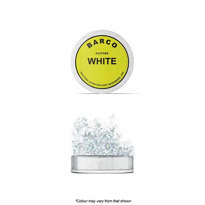 Barco White Hologram Flitter Glitter | Non Toxic | 10ml