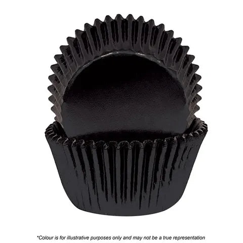 Baking Cups Mini | Black Foil | 72 Pieces per pack