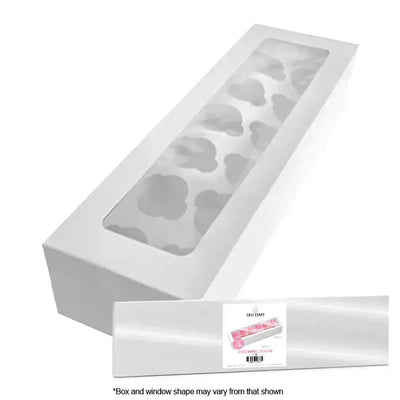 CUPCAKE BOX 12 HOLE 4 INCH HIGH C/C LONG