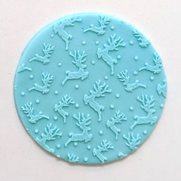 Cookie Stamp Reindeer Pattern Debosser