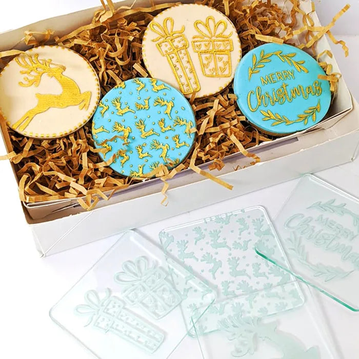 Cookie Stamp Reindeer Pattern Debosser