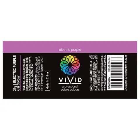 Food Colour Electric Purple 21g VIVID