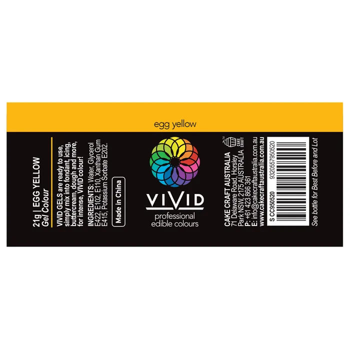 Food Colour Egg Yellow 21g VIVID