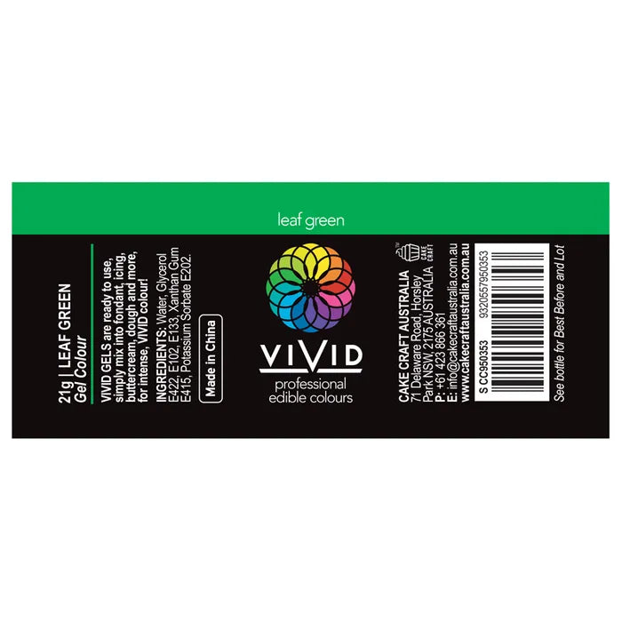 Food Colour Leaf Green Vivid Gel Colour 21g