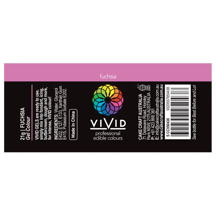 Food Colour Fuchsia 21g VIVID
