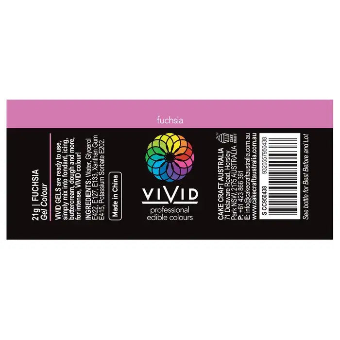 Food Colour Fuchsia 21g VIVID