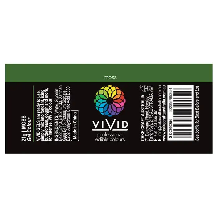 Food Colour Moss Gel Colour 21g VIVID