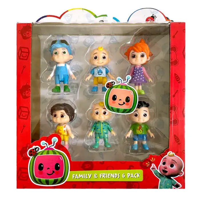 Cake Topper Coco Melon Plastic 6 Piece Set