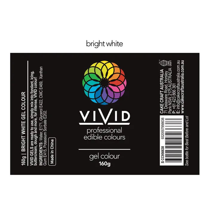 Food Colour Super Bright White Gel Colour 160g