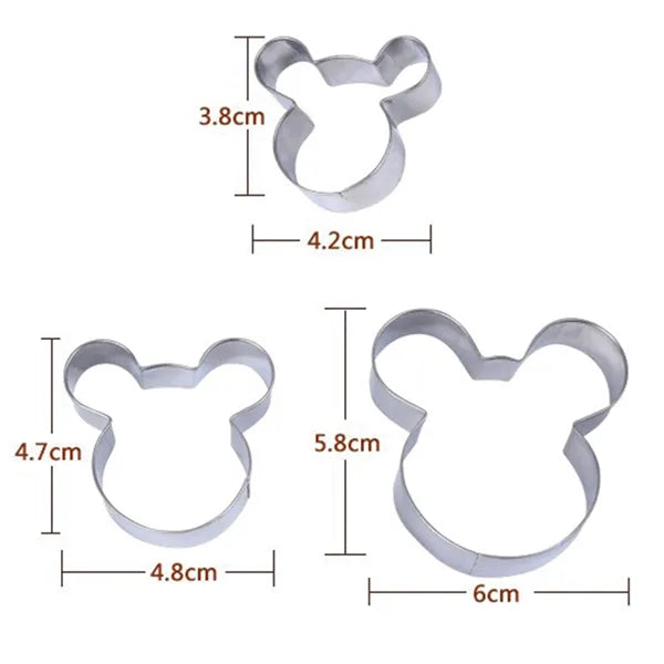 Cookie Cutter Mickey Mouse 3 piece Set