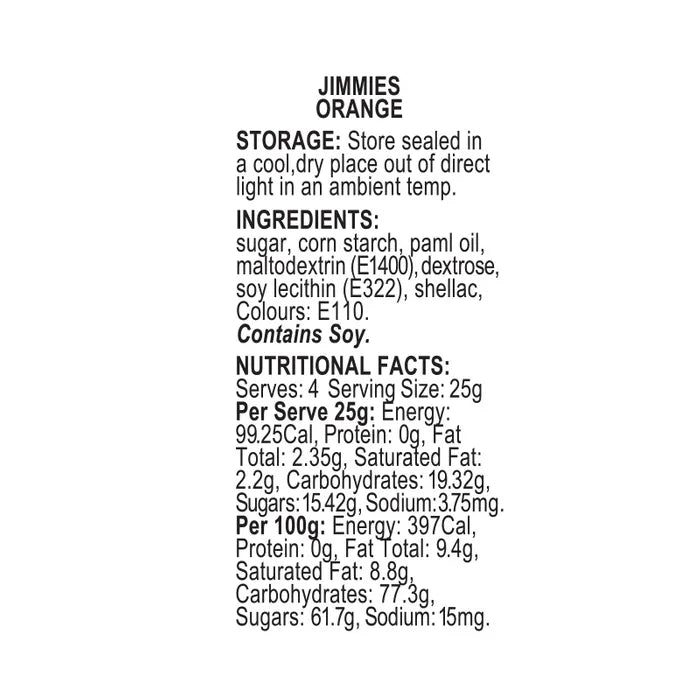 Sprinkles Sprink'd Jimmies Orange 100g