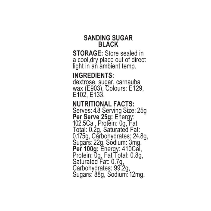 SPRINK'D | SANDING SUGAR | BLACK | 120G