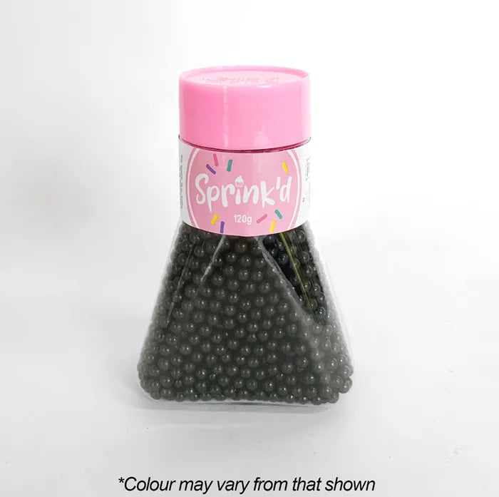 Sprinkles Sprink'd Black Polished 4mm Sugar Balls 100g
