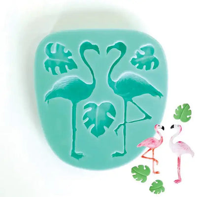 Mould Flamingo & Banana Leaf Silicone Mould