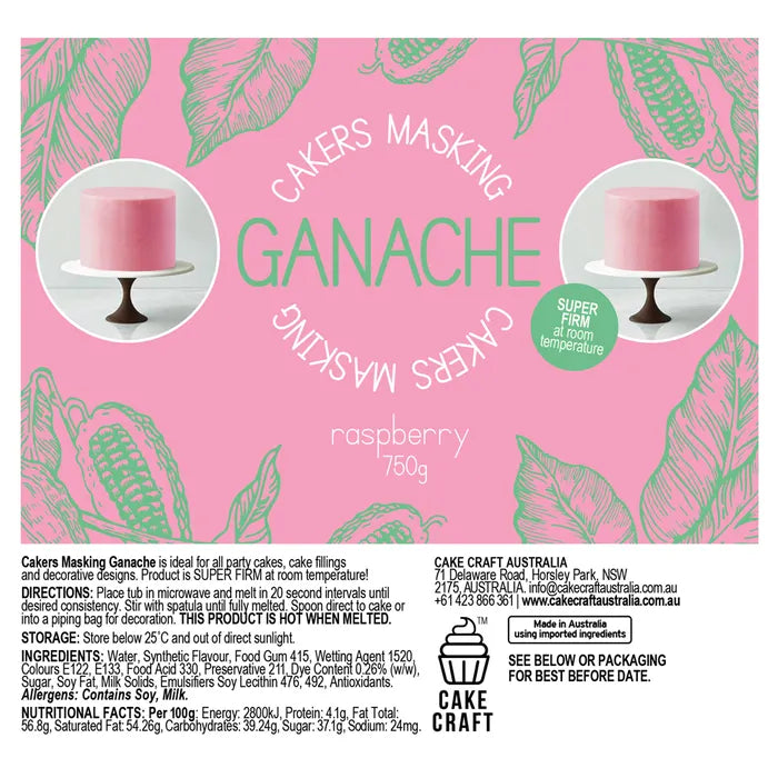 Raspberry Chocolate Ganache 750g (Cake Craft)