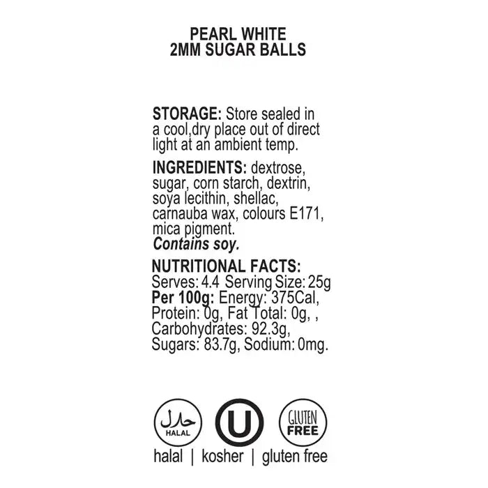 SPRINK'D | 2MM SUGAR BALLS PEARL | WHITE | 60G