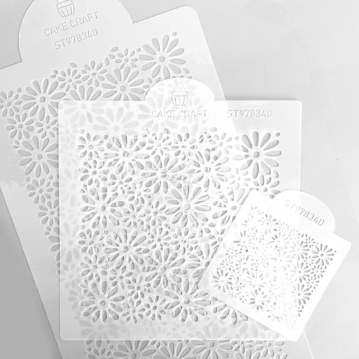 Cake Stencil Flower Power 3 Piece