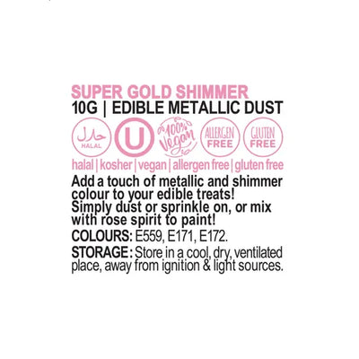 VIVID | SUPER GOLD | EDIBLE METALLIC DUST | 10G