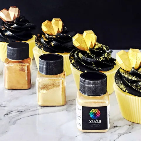 VIVID | SUPER GOLD SHIMMER | EDIBLE METALLIC DUST | 10G