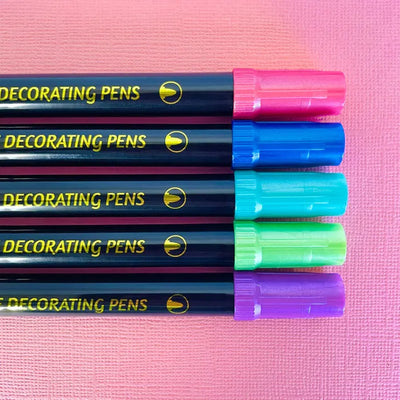 EDIBLE METALLIC MARKERS RAINBOW 5PK Vivid