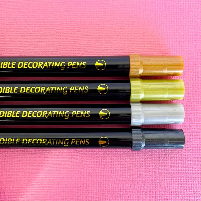 EDIBLE METALLIC MARKERS | BASICS | 4PK VIVID