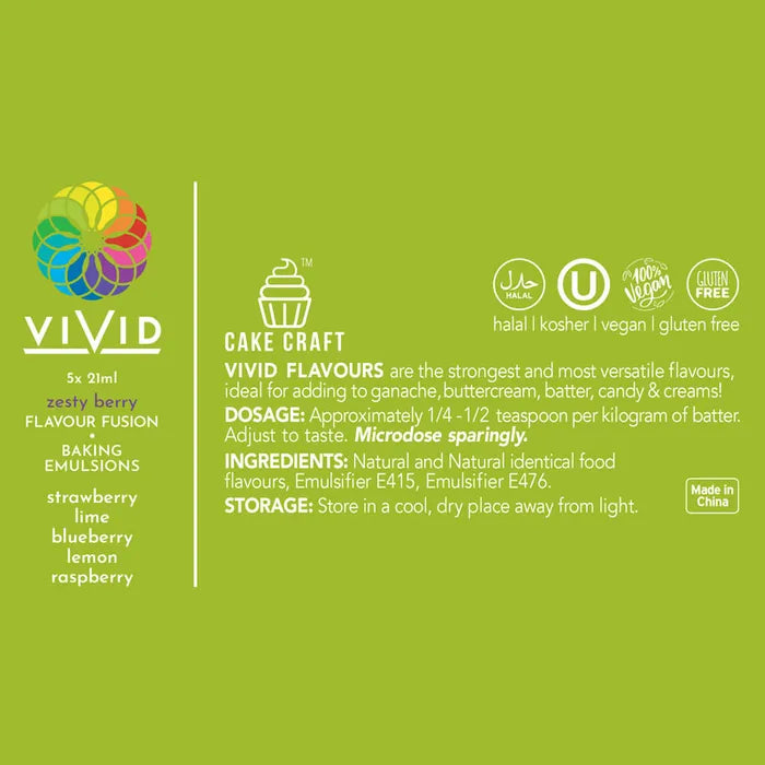FLAVOUR FUSION ZESTY BERRY 5 PACK VIVID