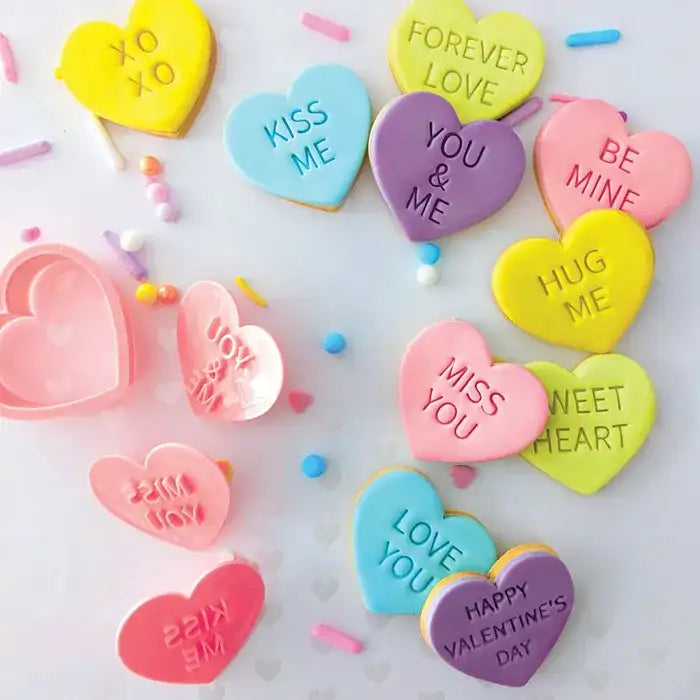 Love Heart Messages Cookie Cutters 11 Pieces โ view 4